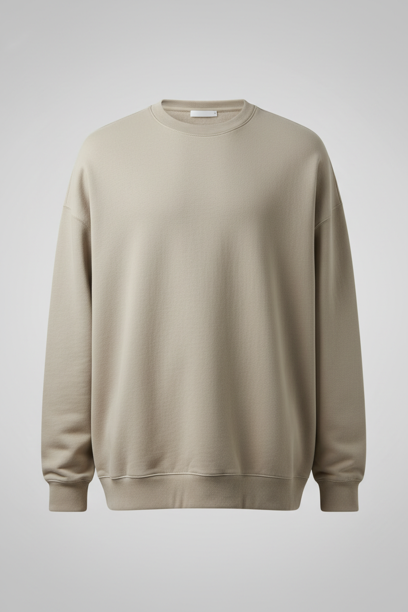Felpa oversize beige pastello
