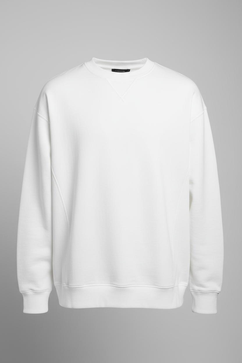 Felpa oversize bianca