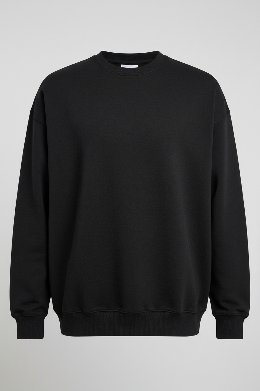 Felpa oversize nera