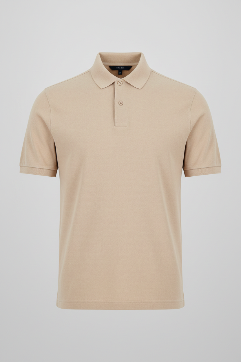 Polo regular fit beige pastello