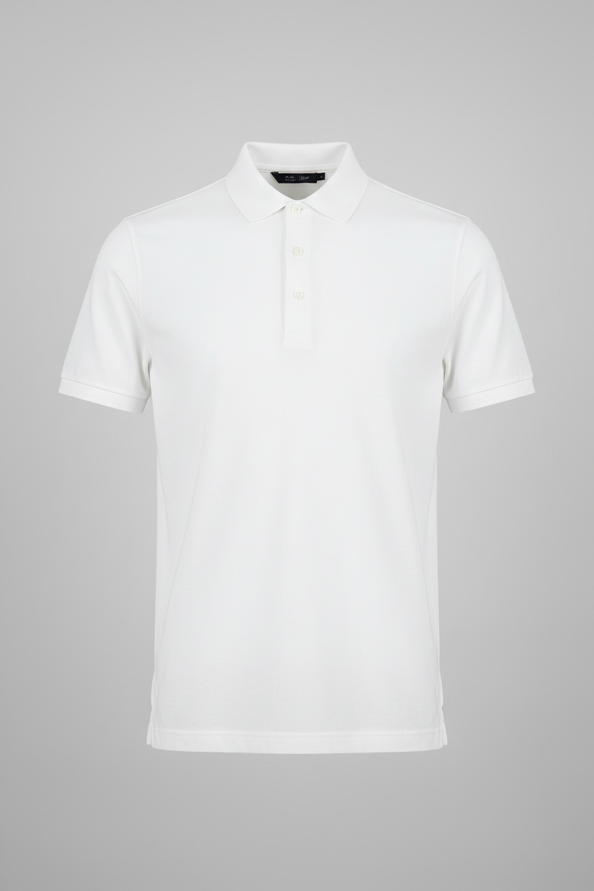 Polo regular fit bianca