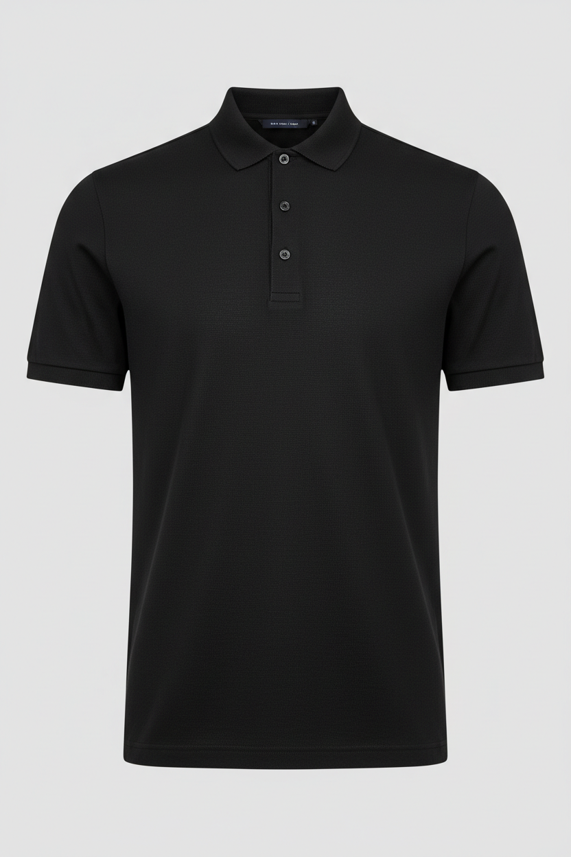 Polo regular fit nera