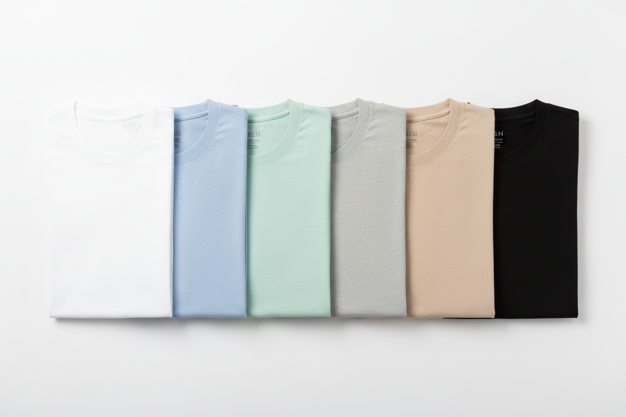 T-shirt uomo colori armoniosi pastello